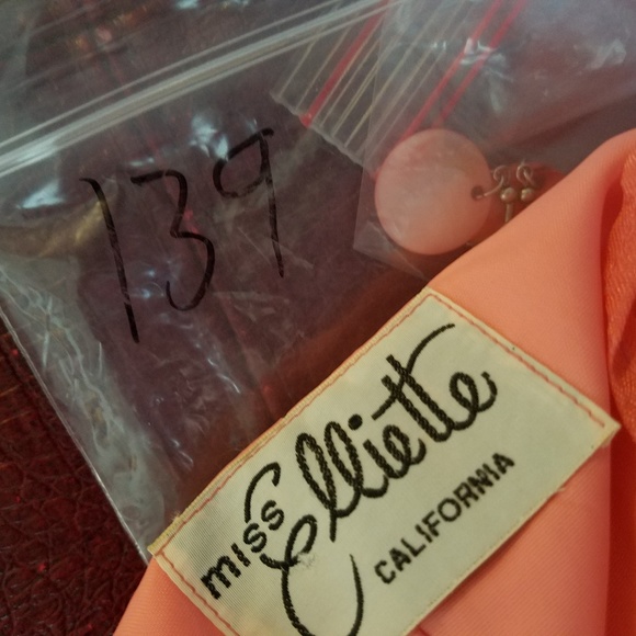 Miss Elliette Vintage Pink Cocktail Dress Earrings - Picture 8 of 8